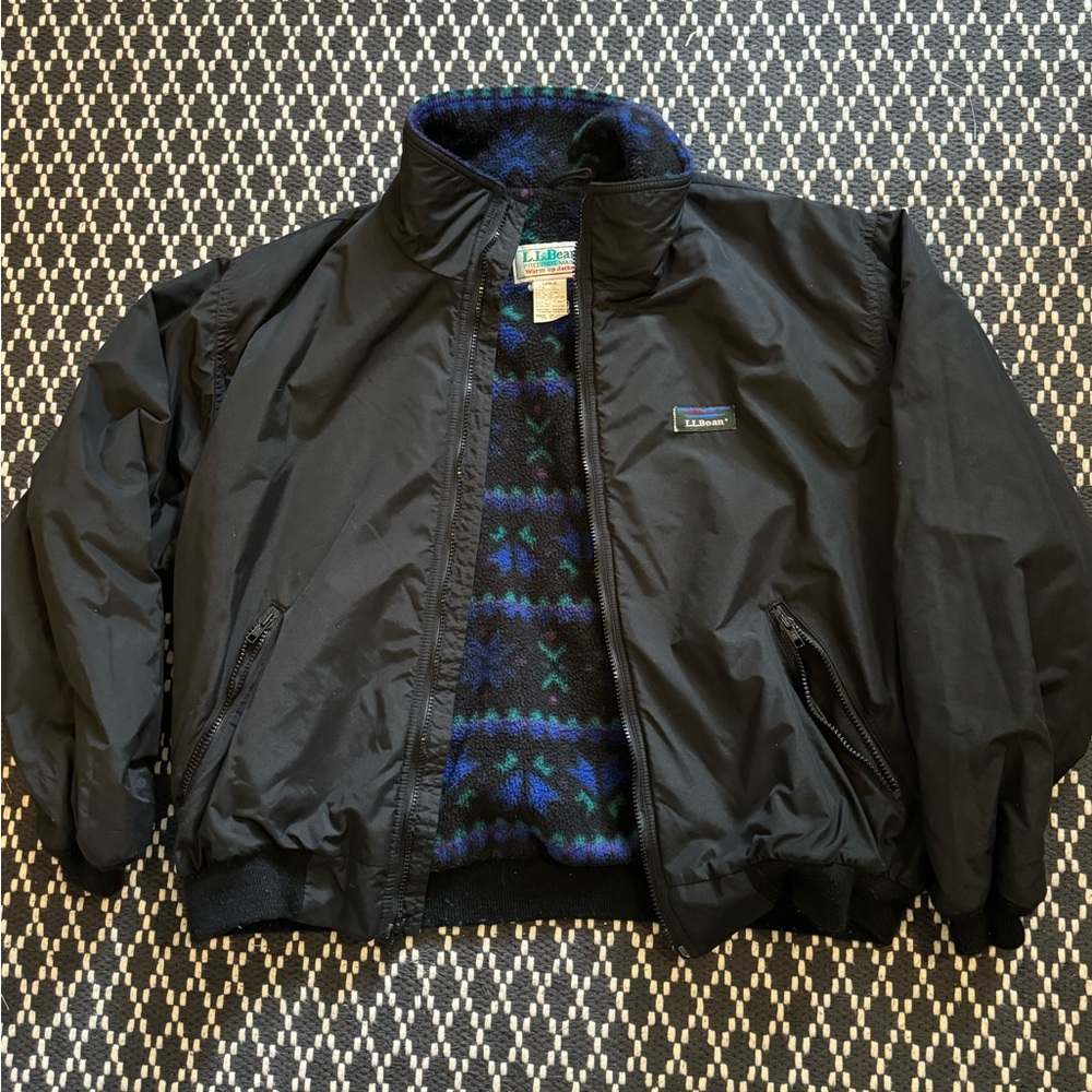 Vintage LL Bean Fleece Bomber Jacket
